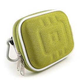 (Nylon Green + Screen Protector) Kroo Digital Camera Case for Casio Exilim Ex-v7 Casio... by SumacLife