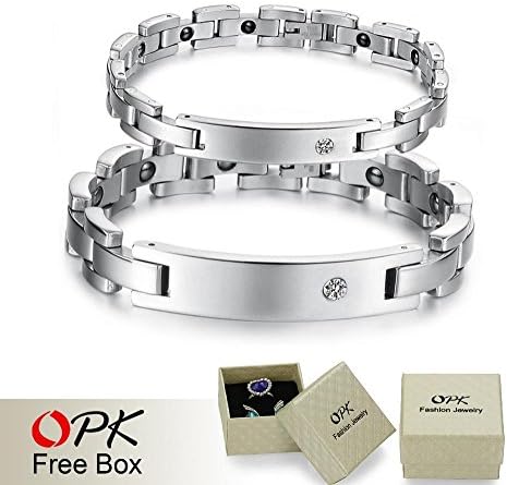 Stars Pavilion Jewelry Bracelet Chain Anti-Fatigue Energy Balance Bracelets For Lovers 316L Stainless Steel Magnetic Cz. 3359
