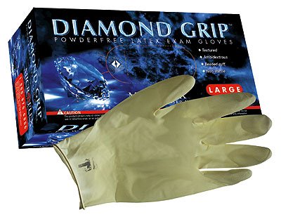 Microflex Diamond Grip Latex Gloves; size, small