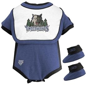 timberwolves apparel baby creeper bib booties