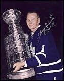 JOHNNY BOWER Toronto Maple Leafs SIGNED 16x20 Stanley Cup Photo