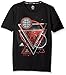 adidas Big Boys' Climalite Short Sleeve Graphic Tee, Black/Light Scarlet, Large/14-16