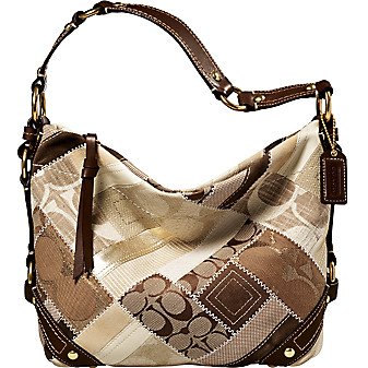 - AUTHENTIC COACH KHAKI SIGNATURE PATCHWORK CARLY 12523