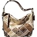 AUTHENTIC COACH KHAKI SIGNATURE PATCHWORK CARLY 12523