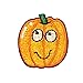 ID 0790A Happy Pumpkin Patch Jack O Lantern Embroidered Iron On Applique