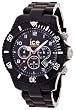 Ice Watch - CH.BK.B.P.09 - Ice Chrono - Montre Homme - Quartz Analogique - Cadran Noir - Bracelet Plastique Noir - Grand Mod�le