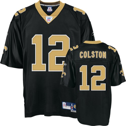 Marques Colston Black Reebok NFL Premier New Orleans Saints Jersey - X-Large