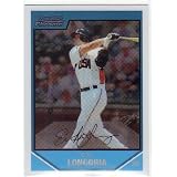 2007 Bowman Chrome Draft Future's Game Prospects # BDPP99 Evan Longoria (RC) - Tampa Bay Devil Rays - Rookie Baseball Card in a Protective Display Case