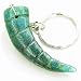 Good Luck Talisman Italian Horn Bright Green Jade Keychain
