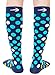 CompressionZ 20-30 mmHg Compression Socks Men & Women - Knee High Support Stockings (Ocean Dots, Small)