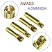 Amass 20Pair TB35 Amass 4.0mm Thick Gold Bullet Banana Connector Plug Gold Plated for ESC Battery