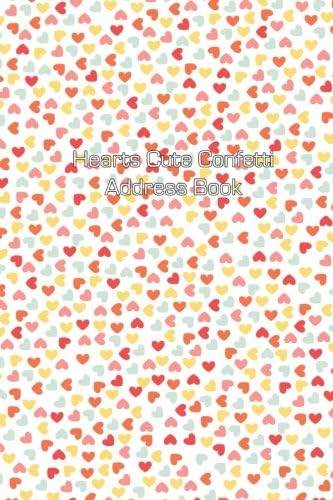Hearts Cute Confetti Address Book (Address Books)