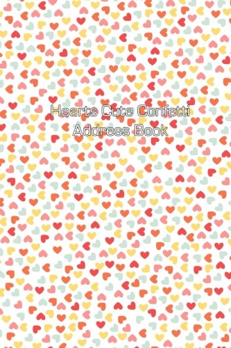 Hearts Cute Confetti Address Book (Address Books)