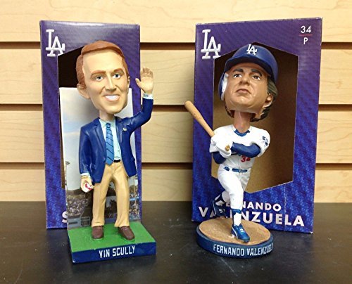 Vin Scully and Fernando Valenzuela ~ 2015 LA Dodgers Bobble Bobblehead SGA
