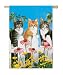 Picket Fence Kittens Silk Reflections Regular Size Flag