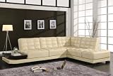 2Pc Contemporary Leather Sectional Sofa #AC-ELIZABETH