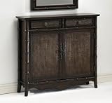 St. Croix Bamboo Accent Rattan Bombe Console Chest