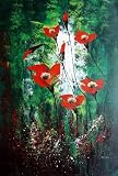 Abstract Modern Flower Oil Painting 36 x 24 inches 51wAr4SgUbL. SL160 Modern Abstract Art Oil Painting STRETCHED READY TO HANG OPA23