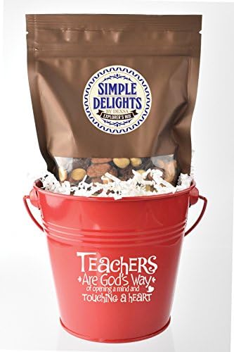 Teachers Touch Hearts Simple Delights Tasty Explorer Trail Mix 12 oz. in Metal Bucket Gift Set