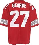 Eddie George Autographed Jersey | Details: Red, Custom