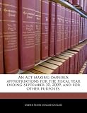 An act making omnibus appropriations for the fiscal year ending September 30, 2009, and for other purposes.