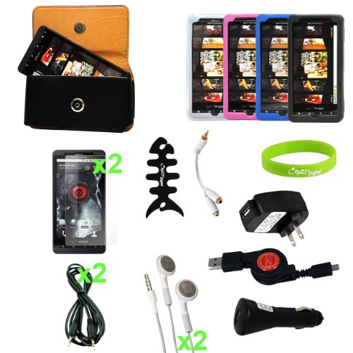 CrazyOnDigital retail packaging. New Accessory Kit 16 items for New Motorola Droid X Droid X2 Xtreme MB810 Wireless Cell Phone