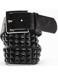 Apparel: Vans Studded Leather Belt Medium Black Black - Vans