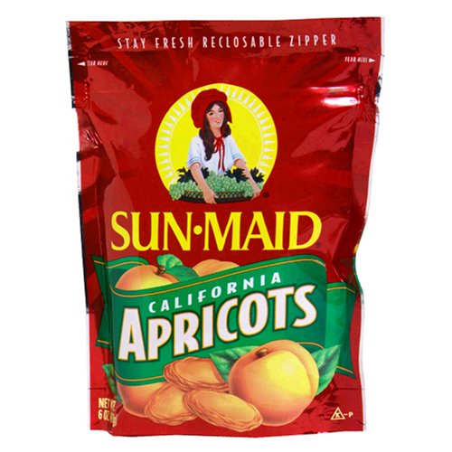 Sun Maid California Apricots, 6-Ounce Bags (Pack of 4) by Sun Maid