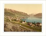 Montreux general view Geneva Lake Switzerland, c. 1890s, (L) Library Image