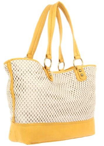 Linea Pelle Dylan Large Speedy Tote, Sand /Saffron