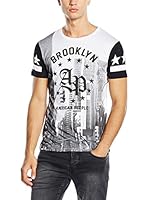 American People Camiseta Manga Corta Brook (Blanco / Gris)