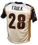 Autographed Marshall Faulk St Louis Rams Authentic Puma White Jersey