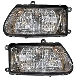 00-02 Honda Passport Isuzu Rodeo Headlights Headlamps Head Lights Lamps Pair Set by Aftermarket