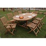 Bahama 7 Piece Oval Extension Table Set with Andrew Armchair and Chair