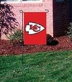 KANSAS CITY CHIEFS OFFICIAL LOGO GARDEN FLAG + STAND