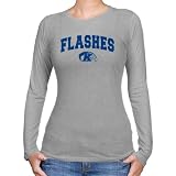 NCAA Kent State Golden Flashes Ladies Ash Logo Arch Long Sleeve Slim Fit T-shirt