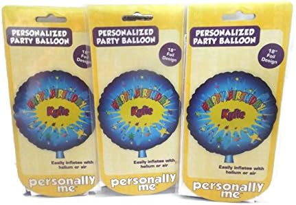 Personalized Party Balloon Decoration Happy Birthday Kylie (3 Pack)