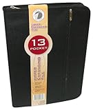 It's Academic Zipper Expanding File, 13-Pockets, Black (95870-B)