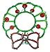 Northlight Lighted Wreath with Bow and Red Berries Christmas Window Silhouette Decoration, 15