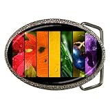 Gay Rainbow Musical Note Silver Tone Pewter Pendant Necklace