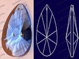 38mm Sapphire Blue Crystal Teardrop Prisms #873-38