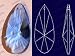 38mm Sapphire Blue Crystal Teardrop Prisms #873-38
