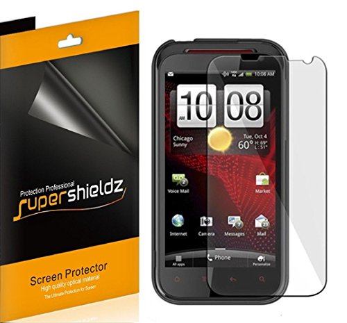 [6-Pack] SUPERSHIELDZ- High Definition Clear Screen Protector Shield For HTC Rezound + Lifetime Replacements Warranty [6 Pack] - Retail Packaging