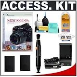 Introduction to the Nikon D40/D40x Digital SLR Camera Instructional DVD + 2 Spare EN-EL9 Battery Packs + Charger + Accessory Kit