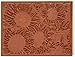 Deep Red Stamps Sunflowers Background Rubber Stamp 3 x 4inches