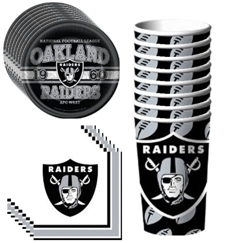 Compare Party Supplies Nfl Oakland Raiders Party Supplies Pack