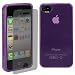 Silicon Bumper Lila f�r Iphone 4 / 4S mit Displayschutzfolie