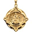 14K Yellow Gold Caridad del Cobre Medal - 31.00mm