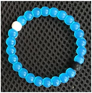 Herolewis Silicone Bracelets Bead Chain Bangles (M, Blue)