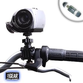 USA Gear Action-Ready Handlebar Camera Video Mount for Panasonic HDC-TM90K Sony Handycam... by Accessory Genie